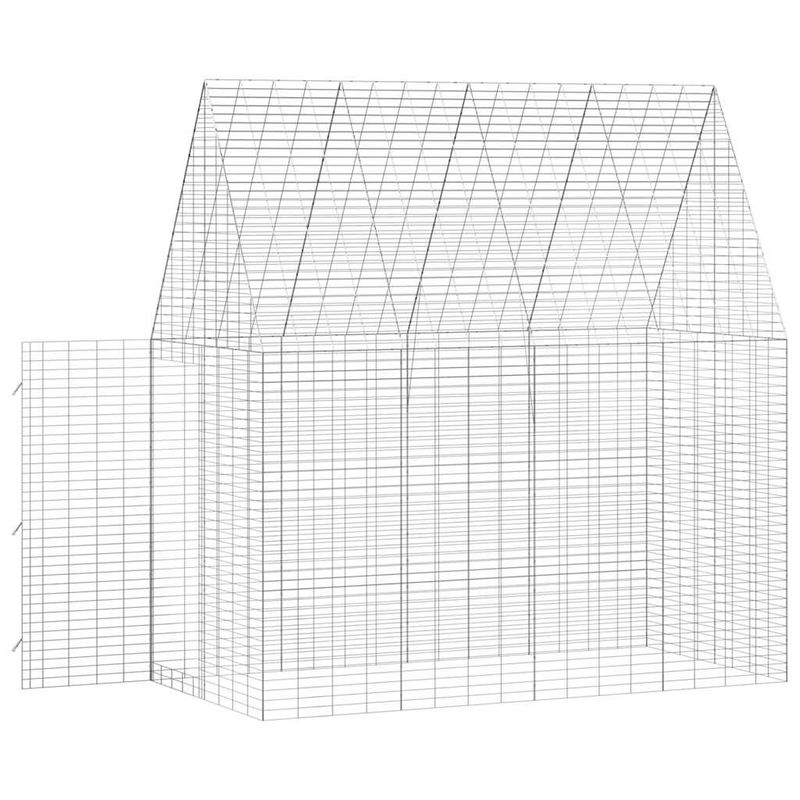 Petshop - Accesorii petshop - Culcusuri si custi - Custi interior si exterior - Custodie pentru iepuri Argintiu 400 x 100 x 210 cm - Infinity.ro