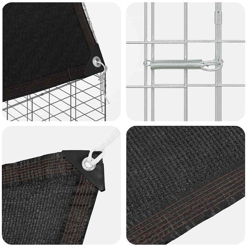 Petshop - Accesorii petshop - Culcusuri si custi - Custi interior si exterior - Custodie pentru iepuri Argintiu 400 x 100 x 210 cm - Infinity.ro