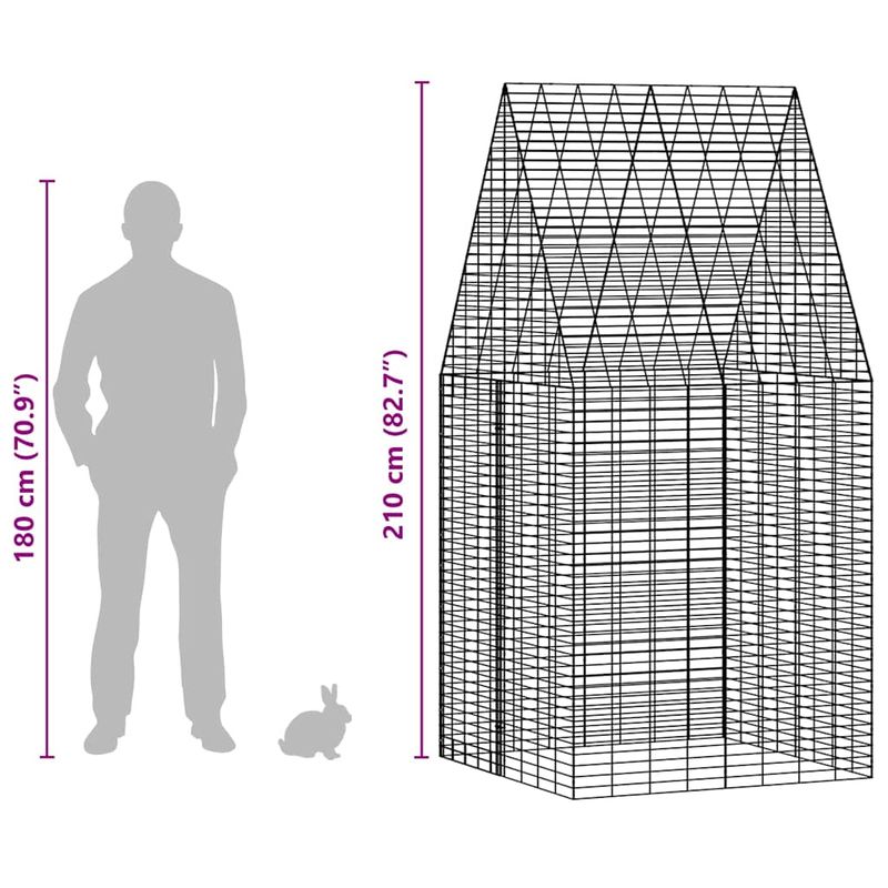 Petshop - Accesorii petshop - Culcusuri si custi - Custi interior si exterior - Custodie pentru iepuri Argintiu 400 x 100 x 210 cm - Infinity.ro