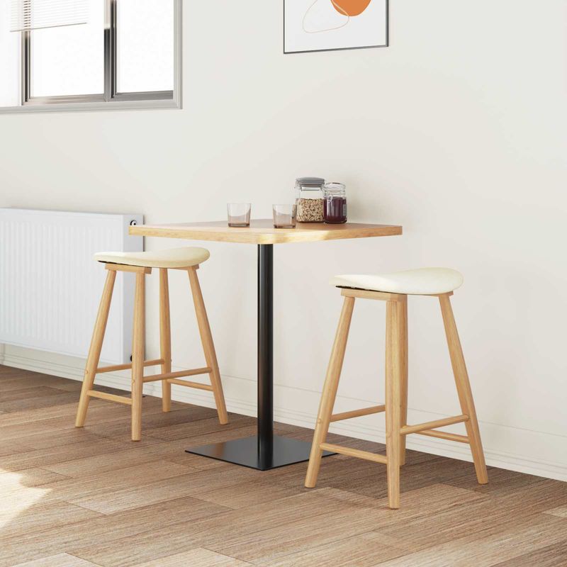 Casa si Gradina - Mobilier - Scaune si fotolii - Scaune - Scaune de dining 2 pcs natural 46 x 37 x 63 cm - Infinity.ro
