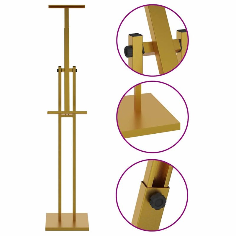 Casa si Gradina - Decoratiuni - Pereti despartitori si paravane - Panouri pentru Targuri Auriu 26,5 x 26,5 x 127 cm Otel - Infinity.ro