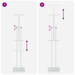 Casa si Gradina - Decoratiuni - Pereti despartitori si paravane - Panouri pentru Targuri Alb 26,5 x 26,5 x 127 cm Otel - Infinity.ro