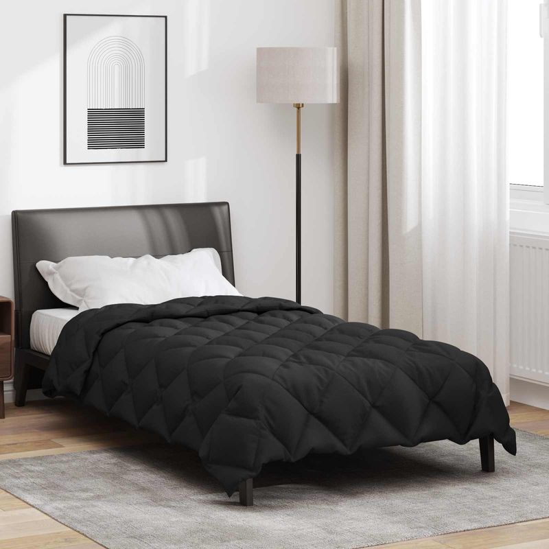 Casa si Gradina - Textile si covoare - Perne si pilote - Pilote - Duvet de iarna Negru 220 x 155 cm Microfibra - Infinity.ro