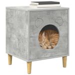 Petshop - Accesorii petshop - Jucarii animale - Ansambluri de joaca - Casa pentru pisici Beton 42,5 x 40 x 53 cm Lemn compozit - Infinity.ro