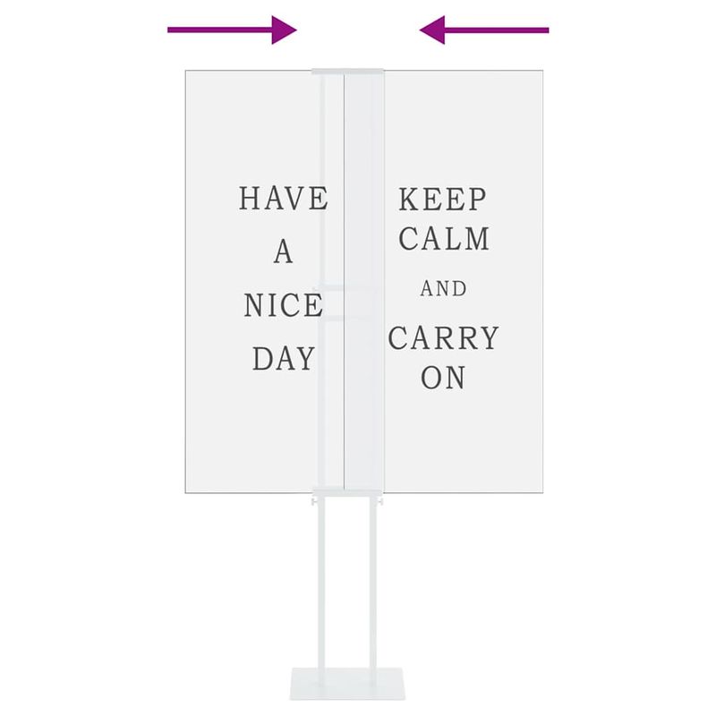 Casa si Gradina - Decoratiuni - Pereti despartitori si paravane - Panouri pentru Targuri Alb 30 x 24 x 214 cm Otel - Infinity.ro