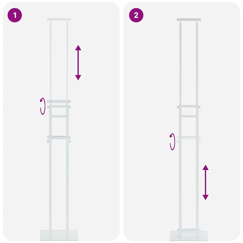 Casa si Gradina - Decoratiuni - Pereti despartitori si paravane - Panouri pentru Targuri Alb 30 x 24 x 214 cm Otel - Infinity.ro