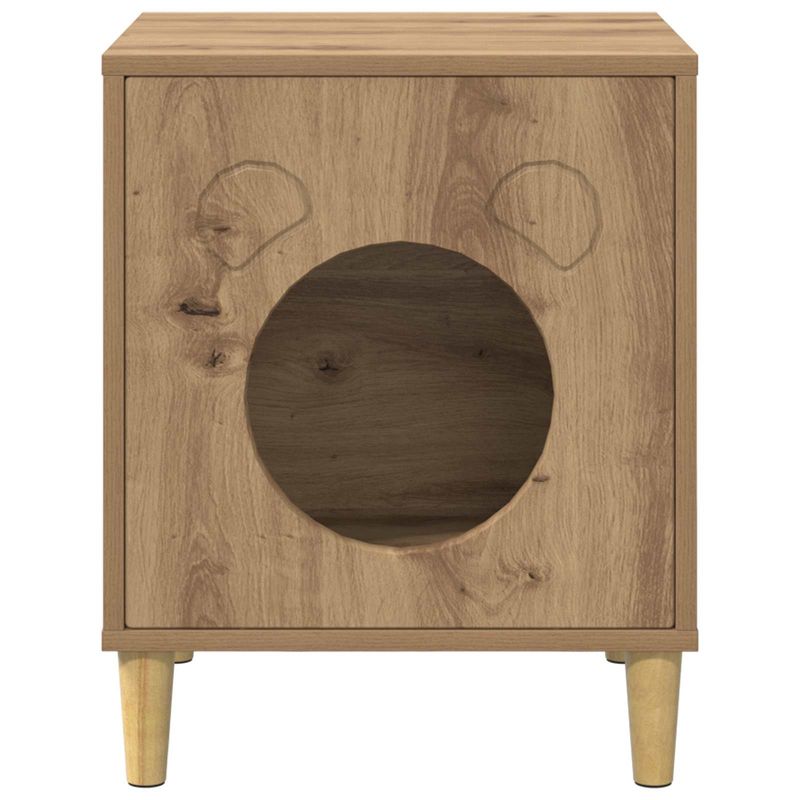 Petshop - Accesorii petshop - Jucarii animale - Ansambluri de joaca - Casa pentru pisici Stejar artizanal 42,5 x 40 x 53 cm - Infinity.ro