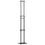 Casa si Gradina - Decoratiuni - Pereti despartitori si paravane - Panouri pentru Targuri Negru 30 x 24 x 214 cm Otel - Infinity.ro