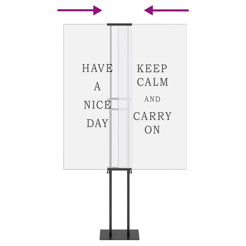 Casa si Gradina - Decoratiuni - Pereti despartitori si paravane - Panouri pentru Targuri Negru 30 x 24 x 214 cm Otel - Infinity.ro