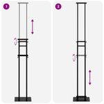 Casa si Gradina - Decoratiuni - Pereti despartitori si paravane - Panouri pentru Targuri Negru 30 x 24 x 214 cm Otel - Infinity.ro