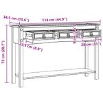 Casa si Gradina - Mobilier - Mese si birouri - Mese living - Masa laterala Alb 114 x 34,5 x 73 cm Lemn de pin masiv - Infinity.ro