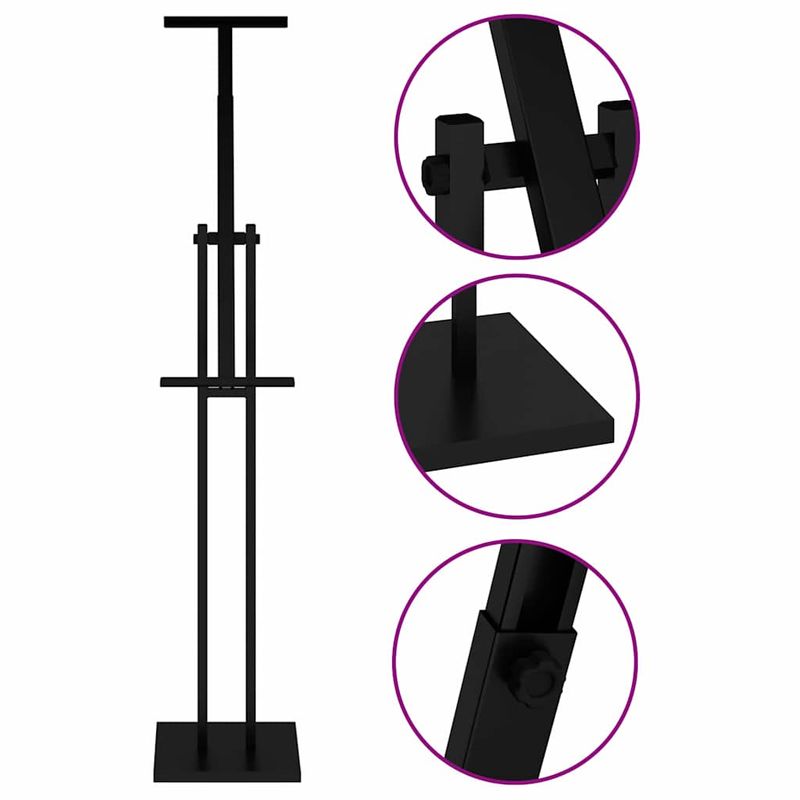 Casa si Gradina - Decoratiuni - Pereti despartitori si paravane - Panouri pentru Targuri Negru 26,5 x 26,5 x 127 cm Otel - Infinity.ro