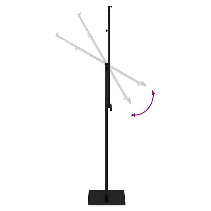 Casa si Gradina - Decoratiuni - Pereti despartitori si paravane - Panouri pentru Targuri Negru 26,5 x 26,5 x 127 cm Otel - Infinity.ro