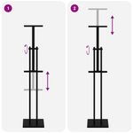 Casa si Gradina - Decoratiuni - Pereti despartitori si paravane - Panouri pentru Targuri Negru 26,5 x 26,5 x 127 cm Otel - Infinity.ro
