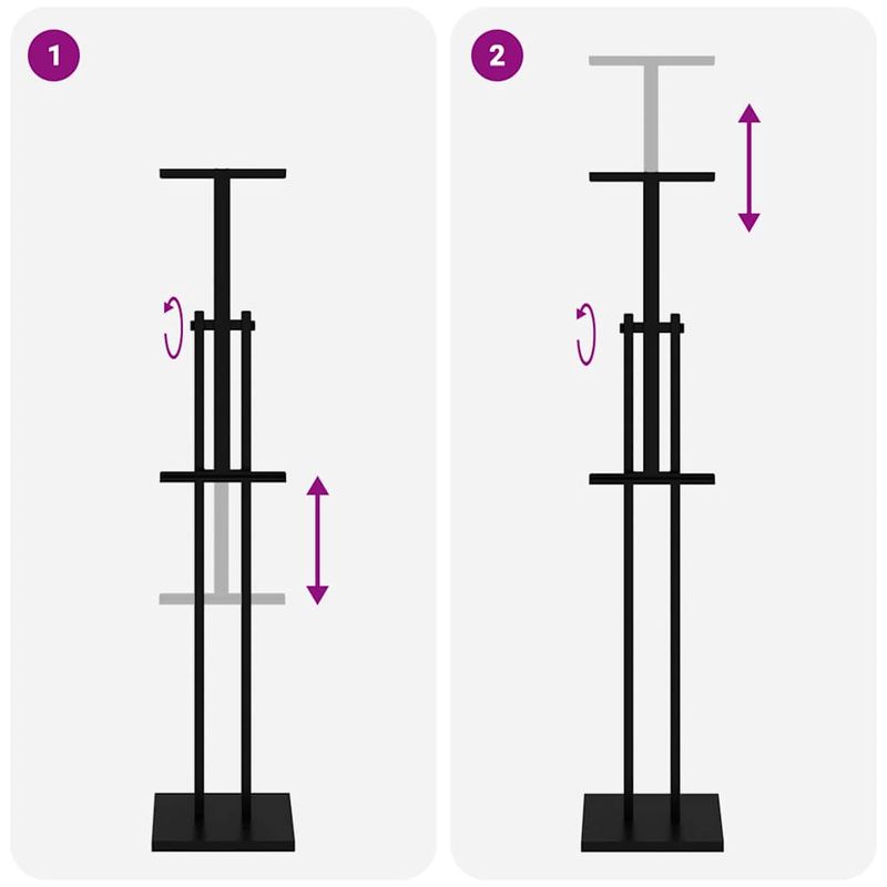 Casa si Gradina - Decoratiuni - Pereti despartitori si paravane - Panouri pentru Targuri Negru 26,5 x 26,5 x 127 cm Otel - Infinity.ro