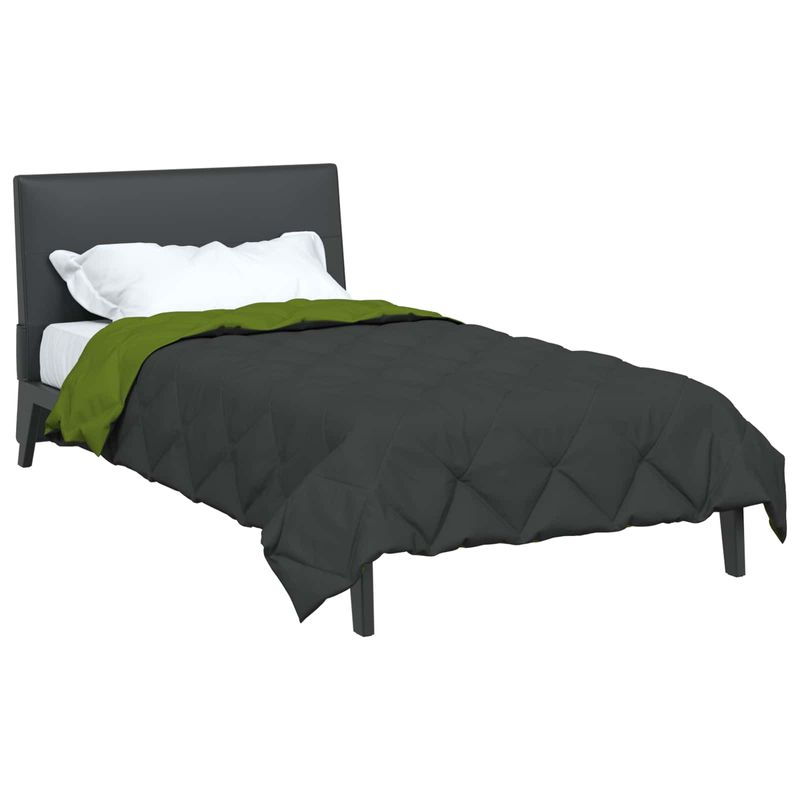 Casa si Gradina - Textile si covoare - Pături și cuverturi - Pături - Duvet complet pe tot parcursul anului Verde si Antracit - Infinity.ro