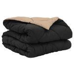 Casa si Gradina - Textile si covoare - Perne si pilote - Pilote - Pilota de vara Negru si Taupe 220 x 135 cm Microfibra - Infinity.ro
