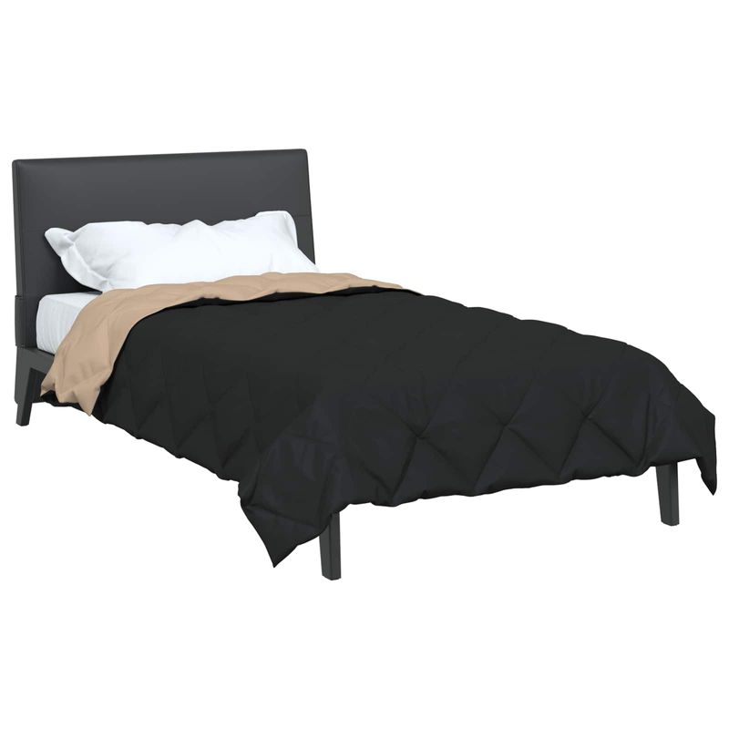 Casa si Gradina - Textile si covoare - Perne si pilote - Pilote - Pilota de vara Negru si Taupe 220 x 135 cm Microfibra - Infinity.ro
