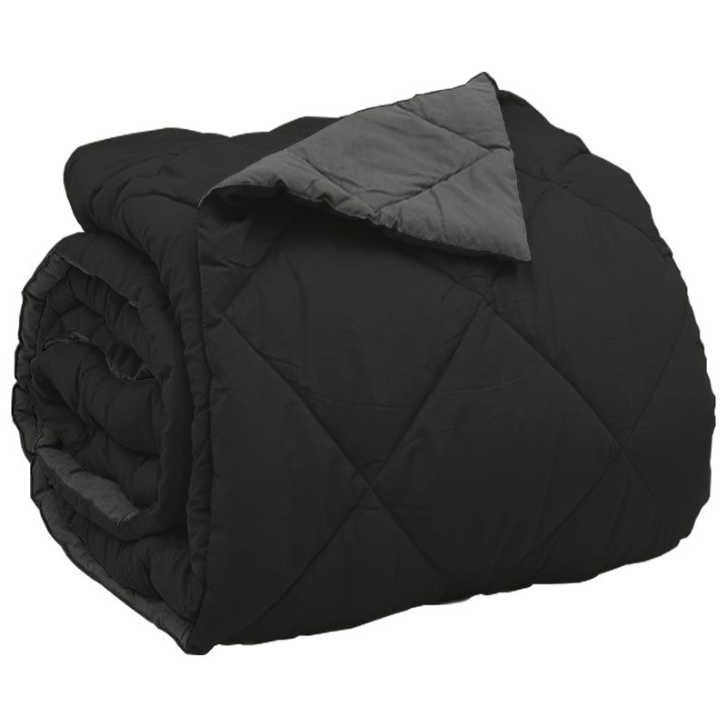Casa si Gradina - Textile si covoare - Perne si pilote - Pilote - Duvet complet pe tot parcursul anului Negru si antracit - Infinity.ro