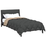 Casa si Gradina - Textile si covoare - Perne si pilote - Pilote - Duvet de iarna Antracit si Taupe 200 x 135 cm Microfibra - Infinity.ro