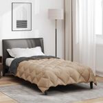 Casa si Gradina - Textile si covoare - Perne si pilote - Pilote - Duvet de iarna Antracit si Taupe 200 x 135 cm Microfibra - Infinity.ro