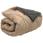 Casa si Gradina - Textile si covoare - Perne si pilote - Pilote - Duvet de iarna Antracit si Taupe 200 x 135 cm Microfibra - Infinity.ro