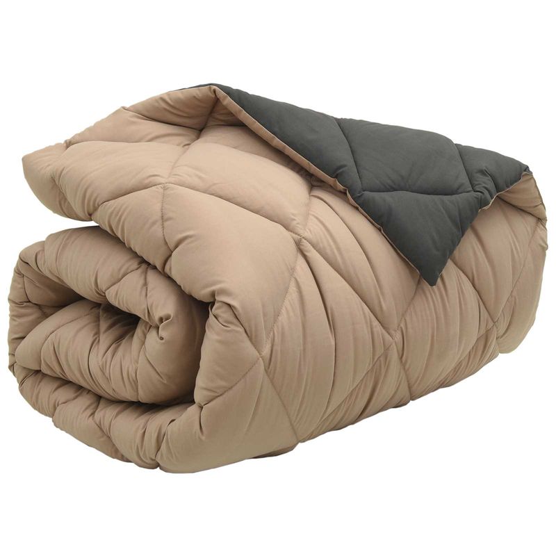 Casa si Gradina - Textile si covoare - Perne si pilote - Pilote - Duvet de iarna Antracit si Taupe 200 x 135 cm Microfibra - Infinity.ro