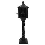 Casa si Gradina - Constructii - Depozitare, transport si protectie - Cutii postale - Cutie postala cu suport cu usa Negru 42,5 x 29,5 x 117 cm - Infinity.ro
