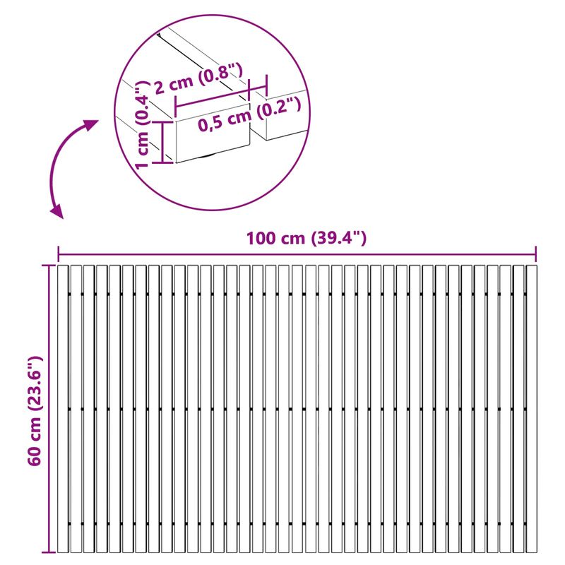 Casa si Gradina - Textile si covoare - Covoare - Covorase baie - Covoras de baie Simplu Maro 100 x 60 cm lemn - Infinity.ro