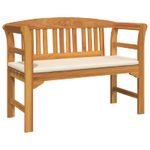 Casa si Gradina - Gradina si terasa - Mobilier exterior - Bancute de gradina - Banca cu perna Finisaj cu ulei natural 114 x 46 x 82,5 cm - Infinity.ro