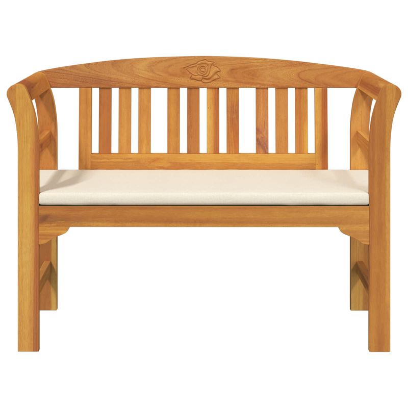 Casa si Gradina - Gradina si terasa - Mobilier exterior - Bancute de gradina - Banca cu perna Finisaj cu ulei natural 114 x 46 x 82,5 cm - Infinity.ro