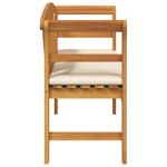 Casa si Gradina - Gradina si terasa - Mobilier exterior - Bancute de gradina - Banca cu perna Finisaj cu ulei natural 114 x 46 x 82,5 cm - Infinity.ro