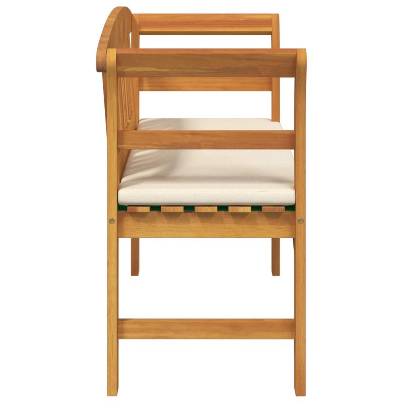 Casa si Gradina - Gradina si terasa - Mobilier exterior - Bancute de gradina - Banca cu perna Finisaj cu ulei natural 114 x 46 x 82,5 cm - Infinity.ro