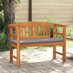 Casa si Gradina - Gradina si terasa - Mobilier exterior - Bancute de gradina - Banca cu perna Finisaj cu ulei natural 114 x 46 x 82,5 cm - Infinity.ro