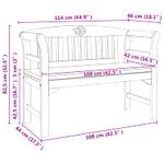 Casa si Gradina - Gradina si terasa - Mobilier exterior - Bancute de gradina - Banca cu perna Finisaj cu ulei natural 114 x 46 x 82,5 cm - Infinity.ro