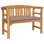 Casa si Gradina - Gradina si terasa - Mobilier exterior - Bancute de gradina - Banca cu perna Finisaj cu ulei natural 114 x 46 x 82,5 cm - Infinity.ro