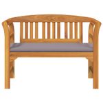 Casa si Gradina - Gradina si terasa - Mobilier exterior - Bancute de gradina - Banca cu perna Finisaj cu ulei natural 114 x 46 x 82,5 cm - Infinity.ro