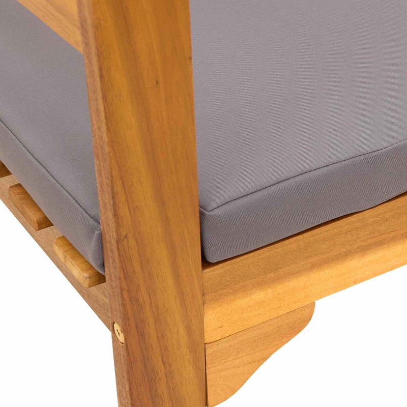 Casa si Gradina - Gradina si terasa - Mobilier exterior - Bancute de gradina - Banca cu perna Finisaj cu ulei natural 114 x 46 x 82,5 cm - Infinity.ro