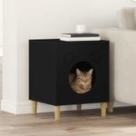 Petshop - Accesorii petshop - Jucarii animale - Ansambluri de joaca - Casa pentru pisici Negru 42,5 x 40 x 53 cm Lemn compozit - Infinity.ro