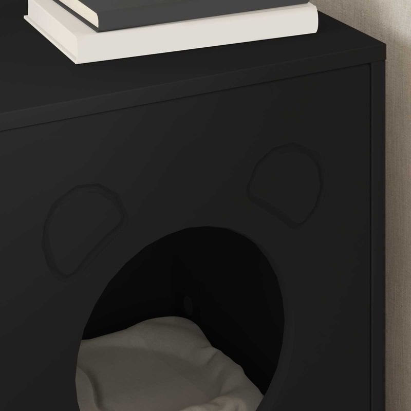 Petshop - Accesorii petshop - Jucarii animale - Ansambluri de joaca - Casa pentru pisici Negru 42,5 x 40 x 53 cm Lemn compozit - Infinity.ro