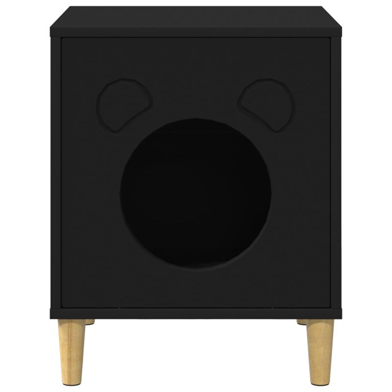 Petshop - Accesorii petshop - Jucarii animale - Ansambluri de joaca - Casa pentru pisici Negru 42,5 x 40 x 53 cm Lemn compozit - Infinity.ro