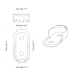 Casa si Gradina - Constructii - Scule de mana si unelte - Accesorii scule de mana - Suport pentru bara de dulap 2 pcs Zinc alb 40 x 18 x 10 mm Fier - Infinity.ro