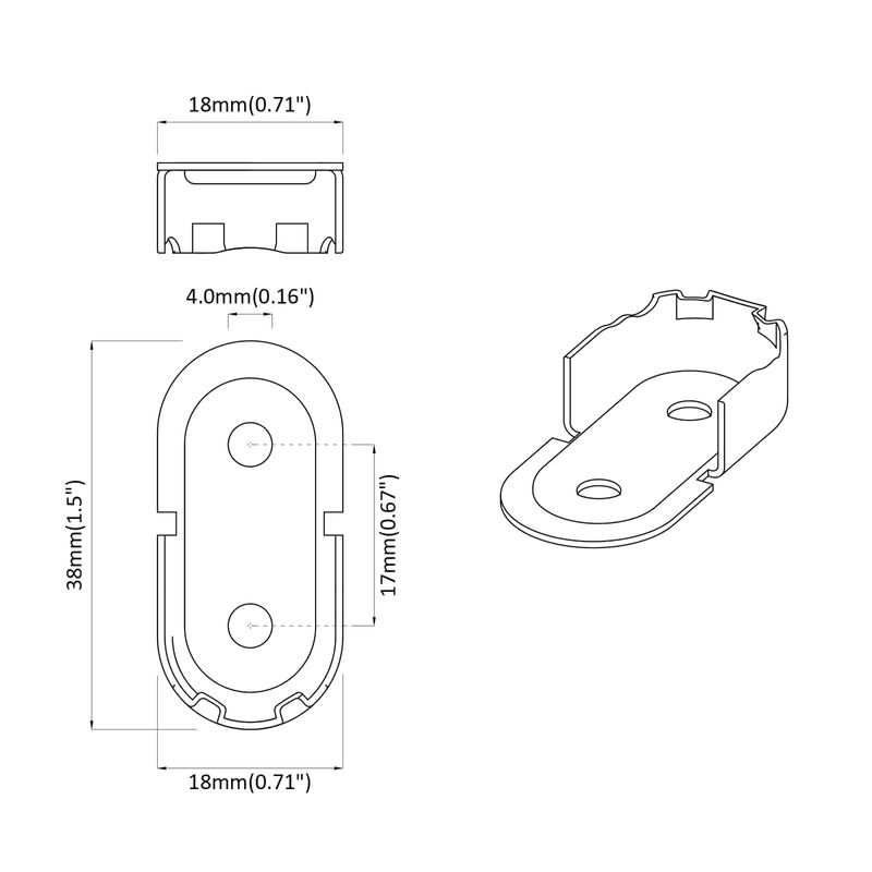 Casa si Gradina - Constructii - Scule de mana si unelte - Accesorii scule de mana - Suport pentru bara de dulap 2 pcs Zinc alb 40 x 18 x 10 mm Fier - Infinity.ro