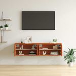 Casa si Gradina - Mobilier - Biblioteci si rafturi - Rafturi - Dulap de perete cu Raft 2 pcs Maroniu cerat 60 x 30 x 30 cm - Infinity.ro