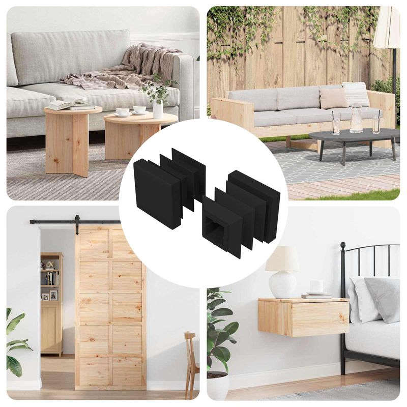 Casa si Gradina - Constructii - Scule de mana si unelte - Accesorii scule de mana - Capete de inchidere 2 pcs Negru 15 x 15 x 15 mm PP - Infinity.ro