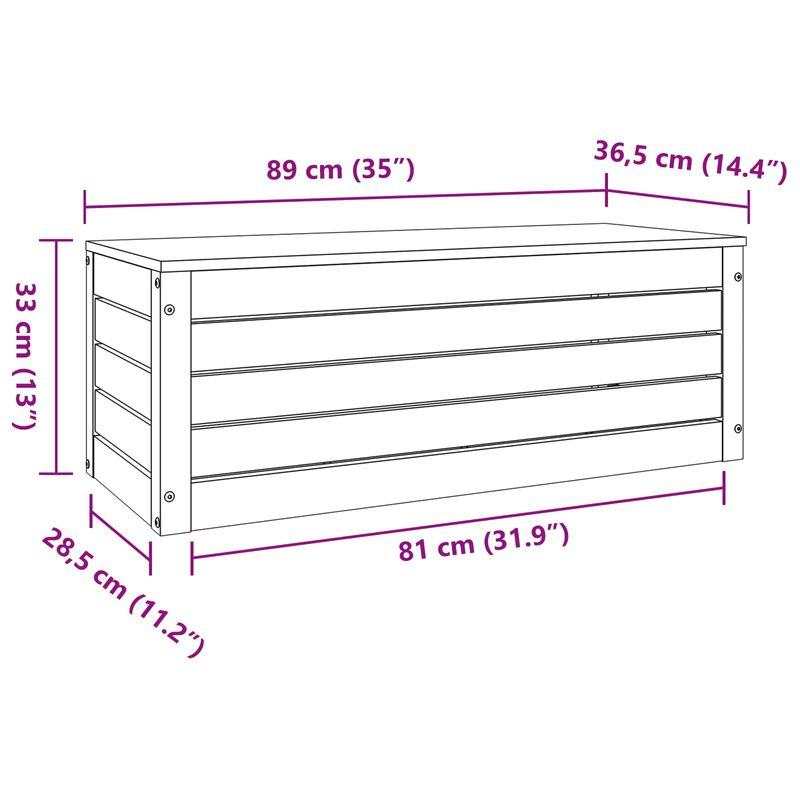 Casa si Gradina - Mobilier - Dulapuri si sifoniere - Dulapuri - Cutie de depozitare cu usa Maroniu cerat 89 x 36,5 x 33 cm - Infinity.ro
