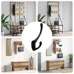 Casa si Gradina - Constructii - Scule de mana si unelte - Accesorii scule de mana - Carlig pentru haine 12 pcs Negru 102 x 29 x 47mm Aliaj de zinc - Infinity.ro