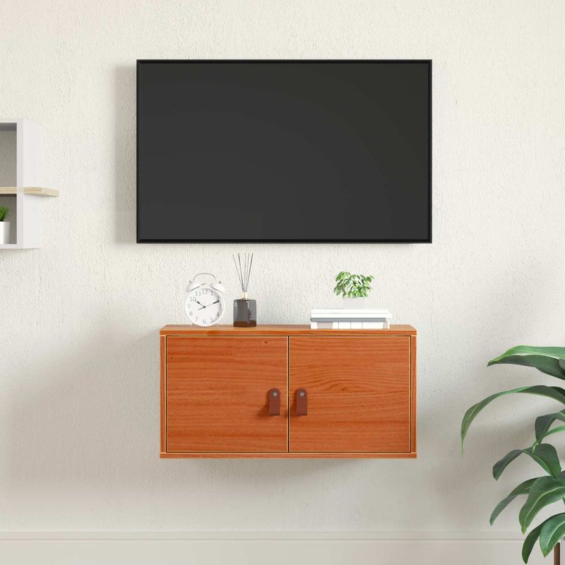 Casa si Gradina - Mobilier - Biblioteci si rafturi - Rafturi - Dulap de perete Maroniu cerat 60 x 30 x 30 cm Lemn de pin masiv - Infinity.ro