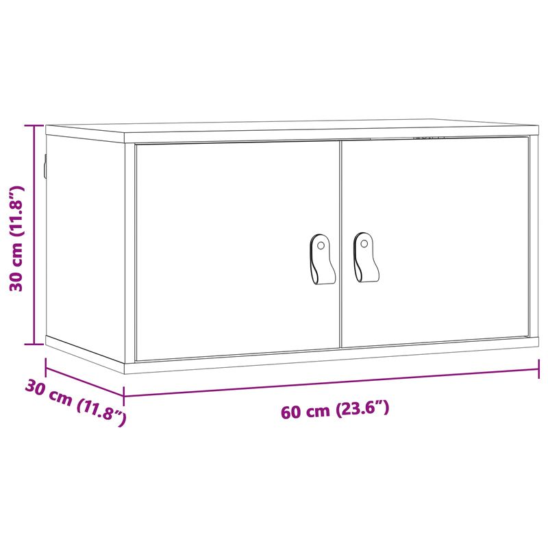 Casa si Gradina - Mobilier - Biblioteci si rafturi - Rafturi - Dulap de perete Maroniu cerat 60 x 30 x 30 cm Lemn de pin masiv - Infinity.ro