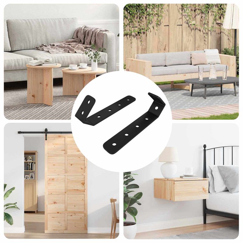 Casa si Gradina - Constructii - Scule de mana si unelte - Accesorii scule de mana - Carlige 2 pcs Negru M5 x 110 mm Fier - Infinity.ro